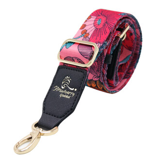 ADJUSTABLE STYLISH MOTIF BAG STRAP - J, PINK